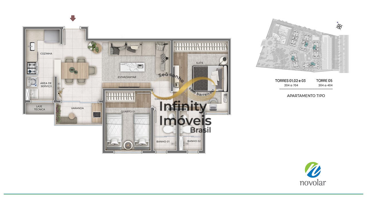 Apartamento, 2 quartos, 57 m² - Foto 7