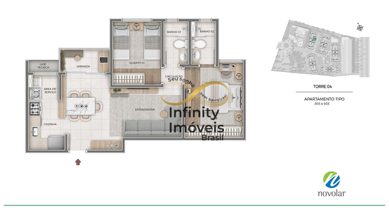 Apartamento, 2 quartos, 57 m² - Foto 8