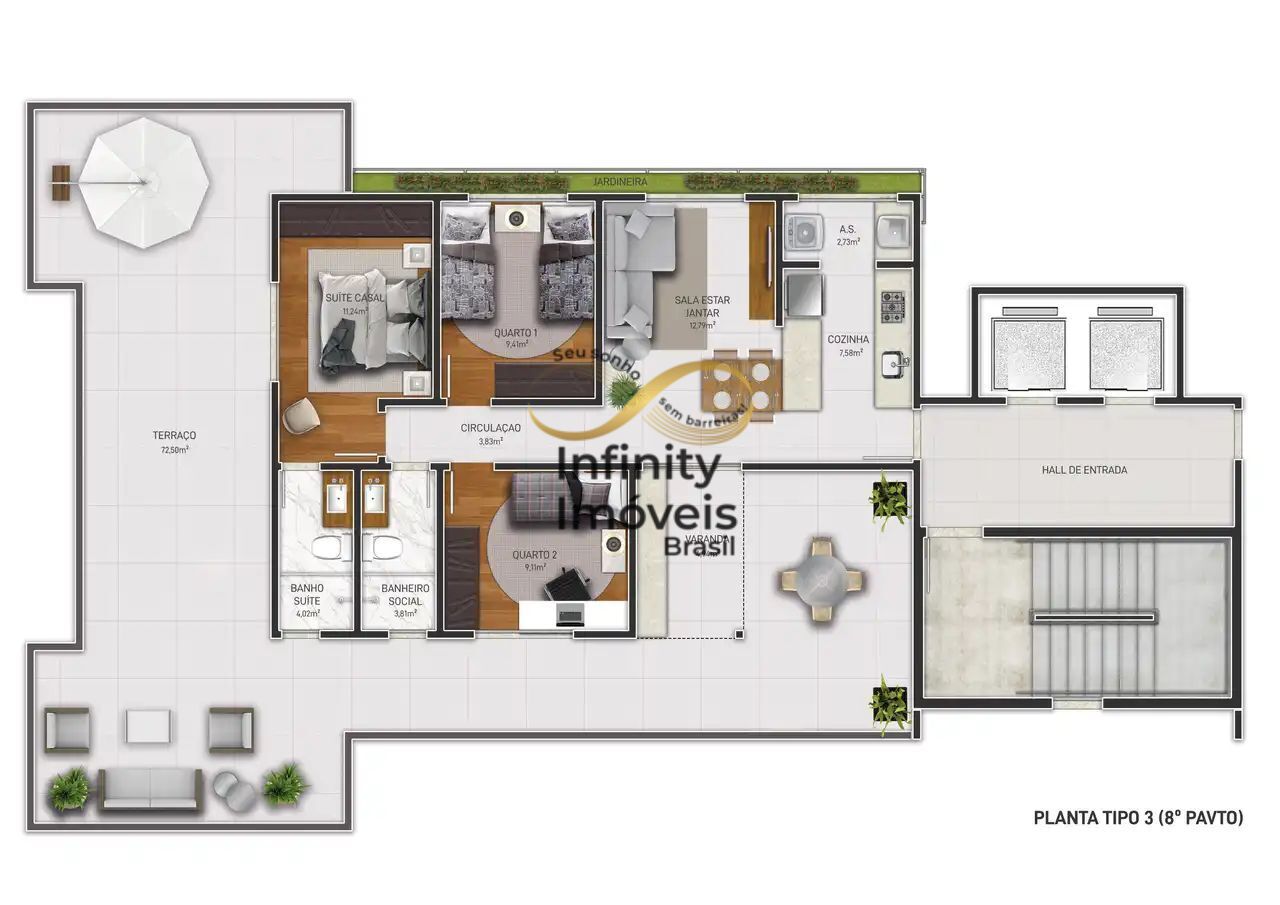 Apartamento, 3 quartos, 74 m² - Foto 78