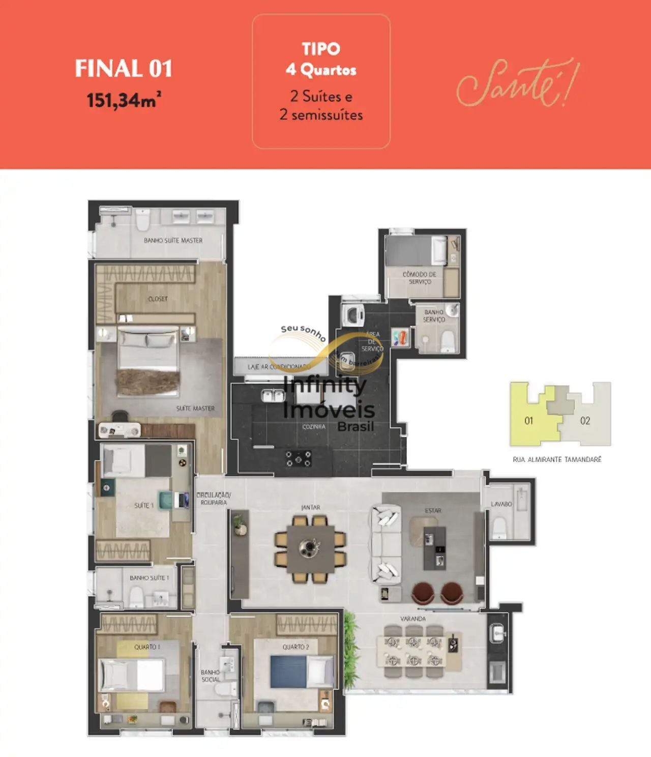 Apartamento, 3 quartos, 151 m² - Foto 46
