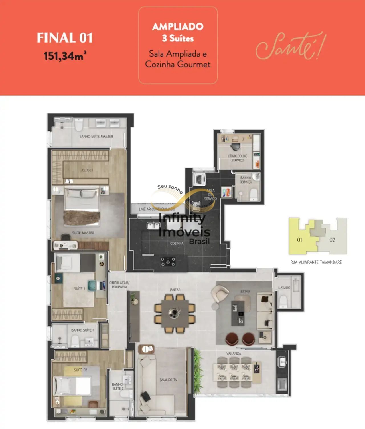 Apartamento, 3 quartos, 151 m² - Foto 48