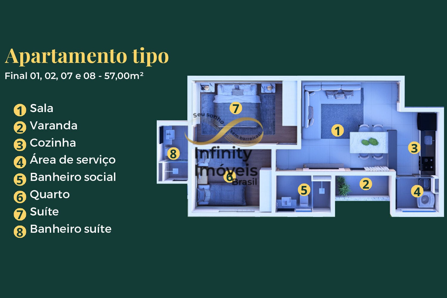 Apartamento, 2 quartos, 56 m² - Foto 22