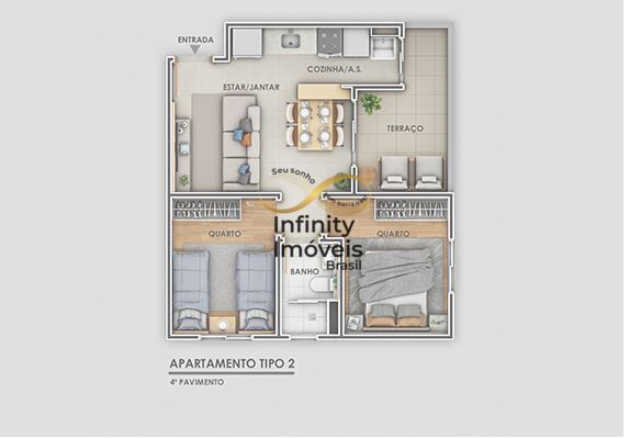 Apartamento, 2 quartos, 43 m² - Foto 11
