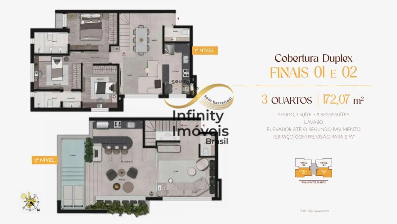 Cobertura, 3 quartos, 173 m² - Foto 13