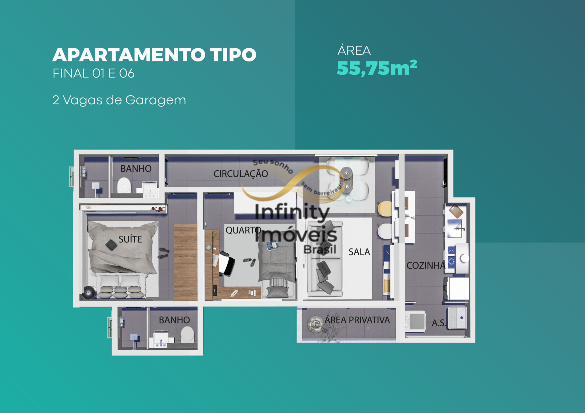 Apartamento, 2 quartos, 55 m² - Foto 23