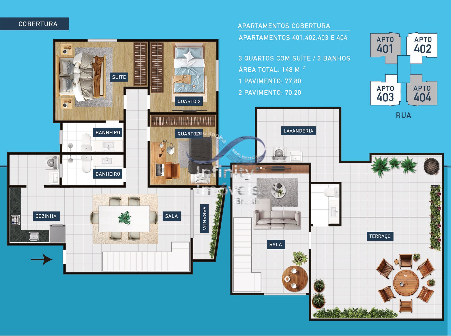 Cobertura, 3 quartos, 148 m² - Foto 13