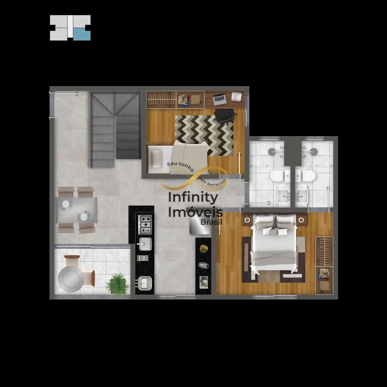 Apartamento, 2 quartos, 56 m² - Foto 8