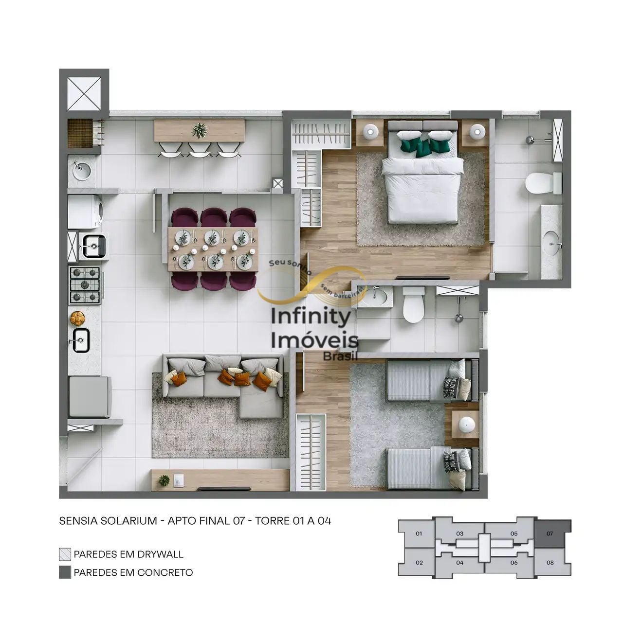 Apartamento, 2 quartos, 53 m² - Foto 8