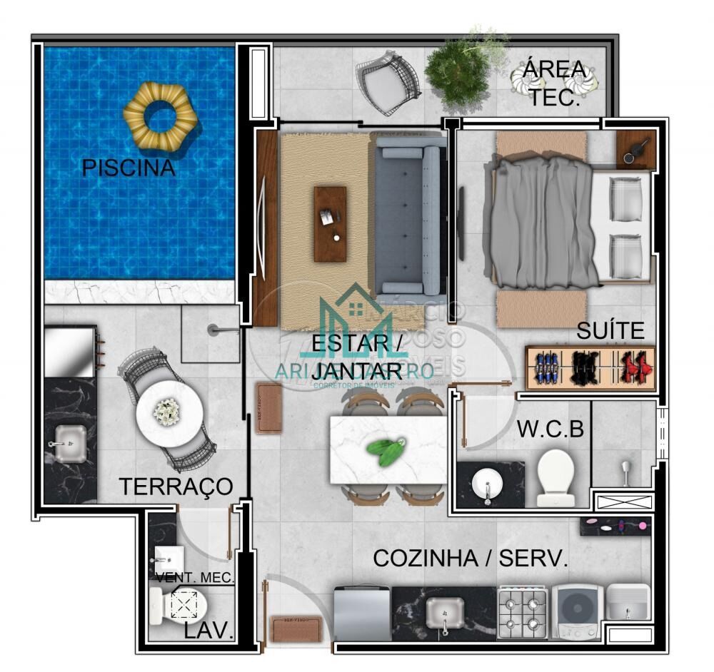 Apartamento, 1 quarto, 43 m² - Foto 35