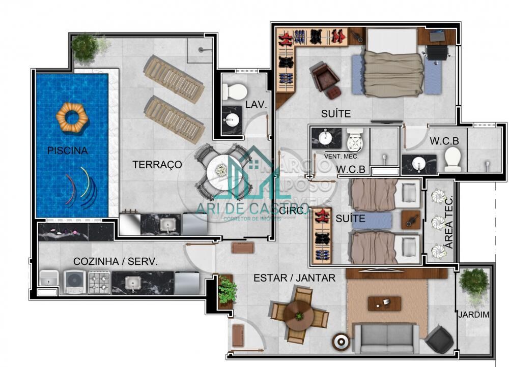 Apartamento, 1 quarto, 43 m² - Foto 33