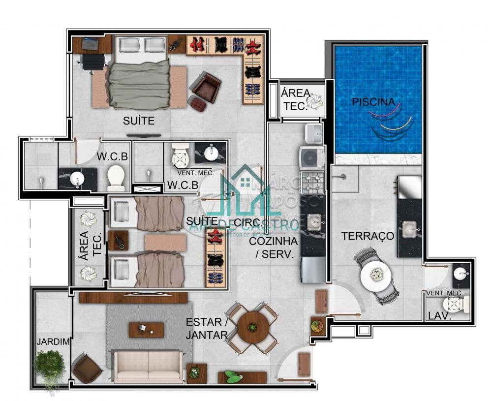 Apartamento, 1 quarto, 43 m² - Foto 23