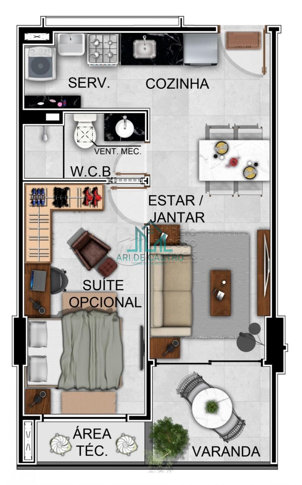 Apartamento, 1 quarto, 43 m² - Foto 32