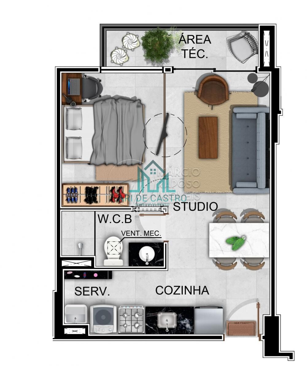 Apartamento, 1 quarto, 43 m² - Foto 21