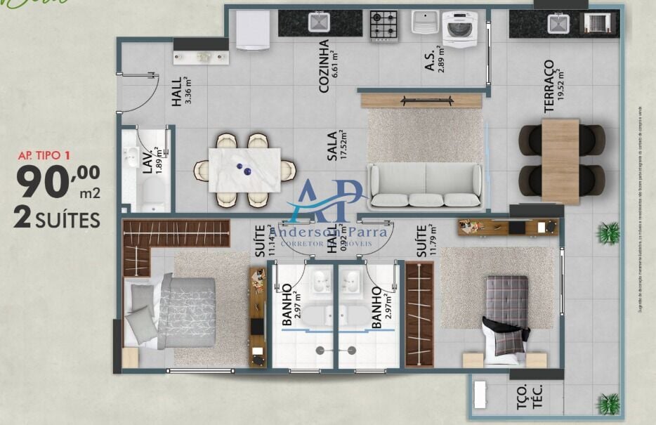 Apartamento, 2 quartos, 90 m² - Foto 24