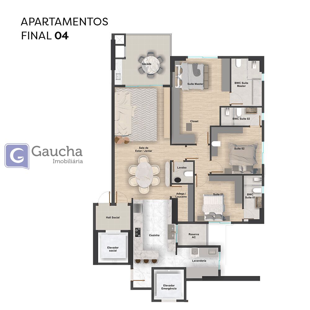Apartamento à venda em Centro, Cascavel — Portal Chave Fácil