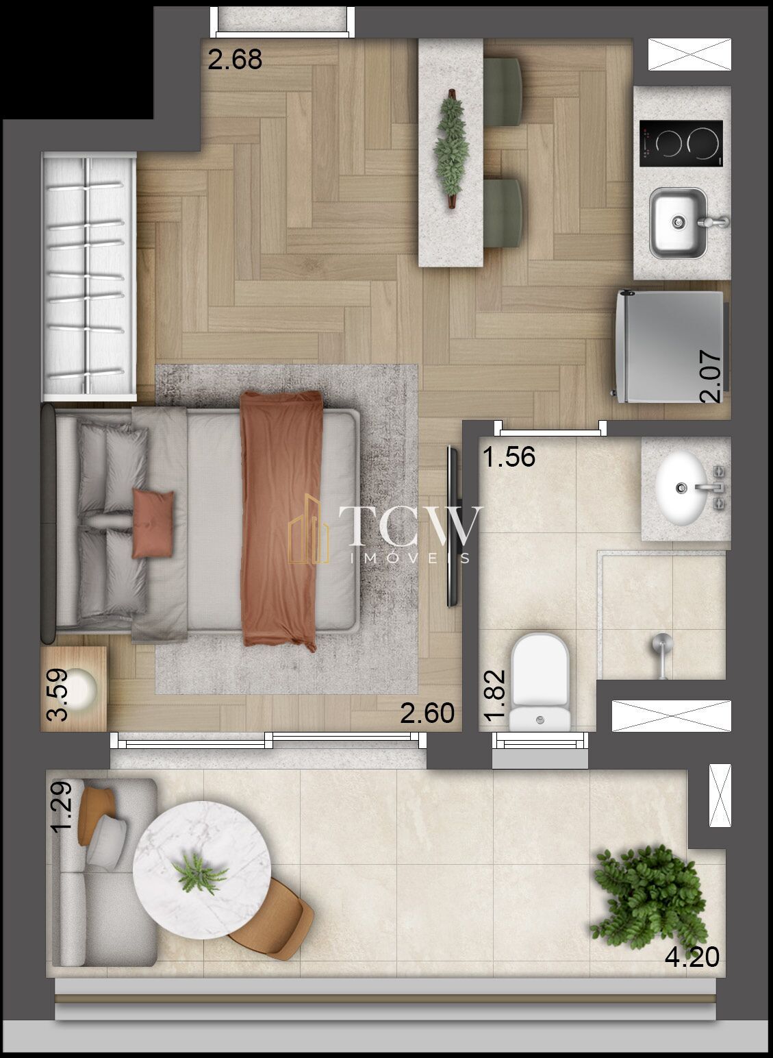 Apartamento, 1 quarto, 43 m² - Foto 23
