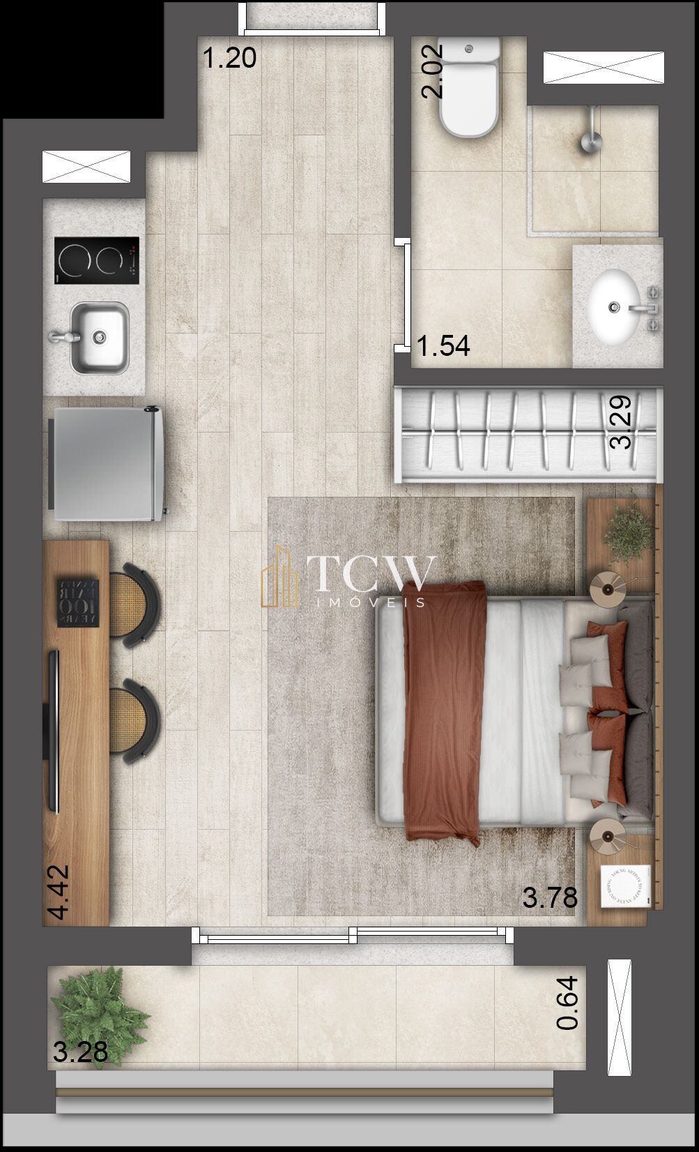 Apartamento, 1 quarto, 43 m² - Foto 25