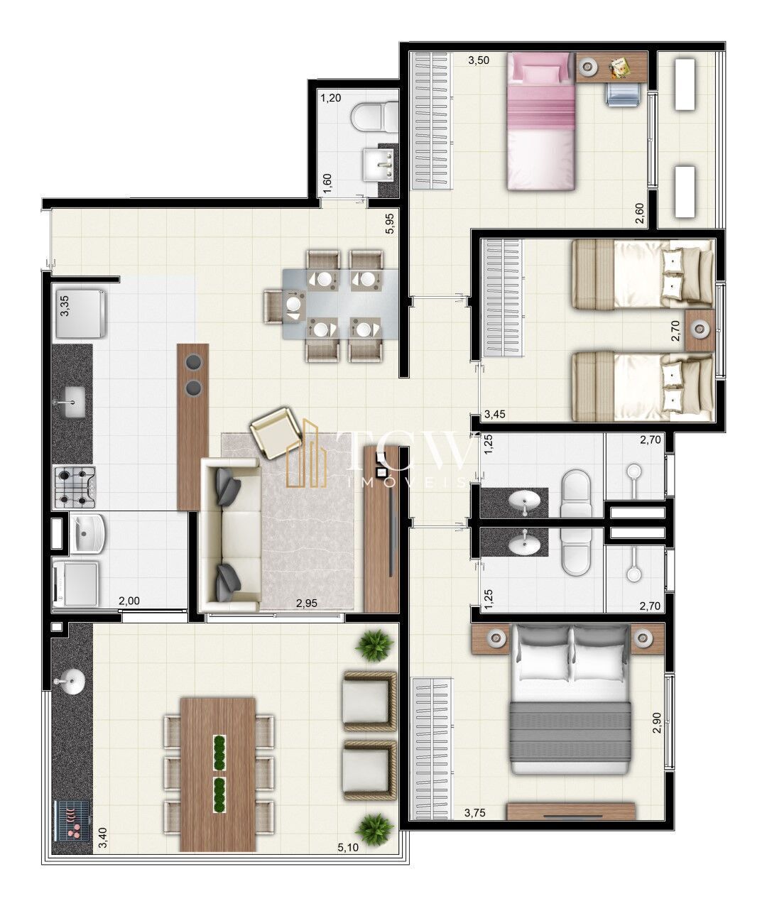 Apartamento, 3 quartos, 105 m² - Foto 20