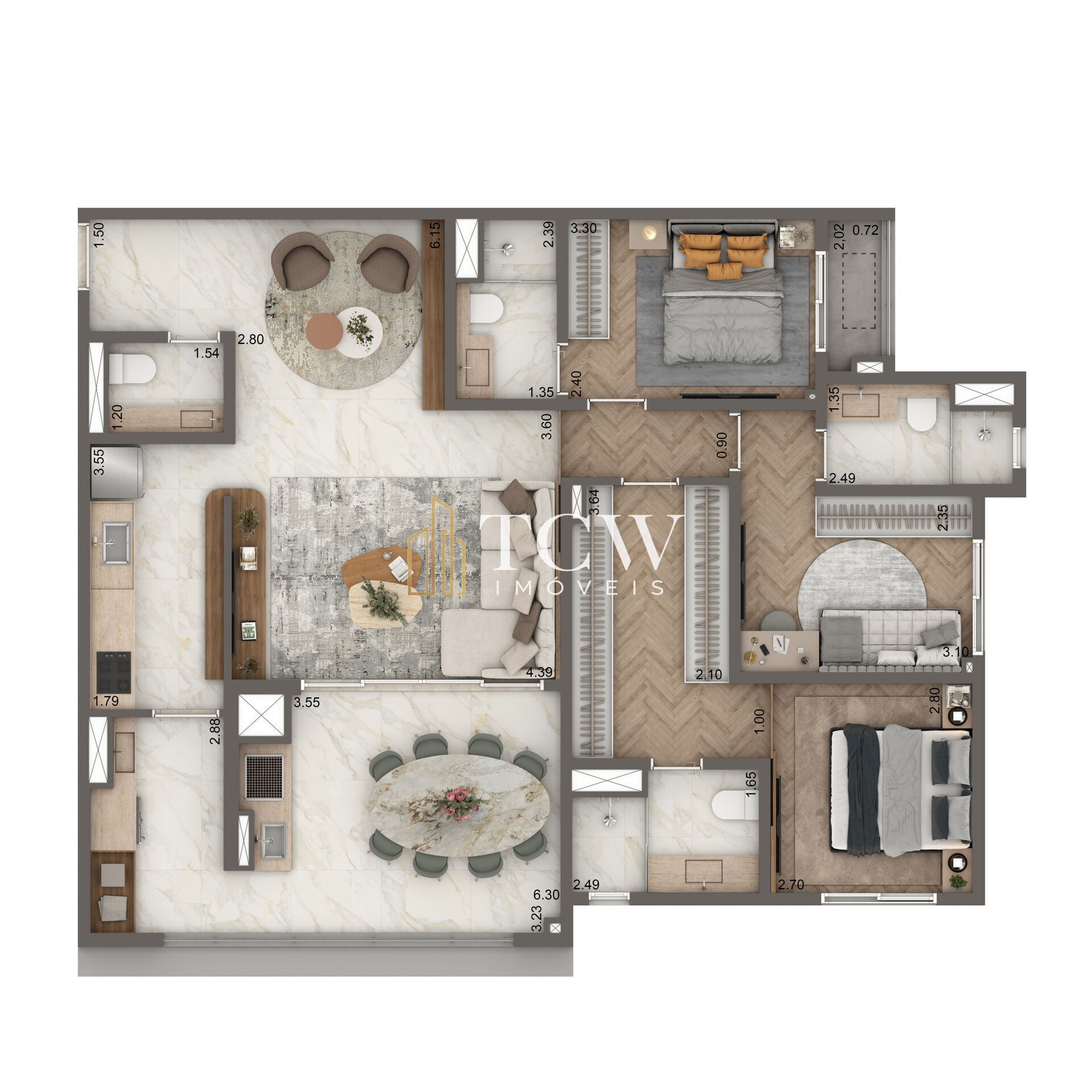 Apartamento, 3 quartos, 111 m² - Foto 14