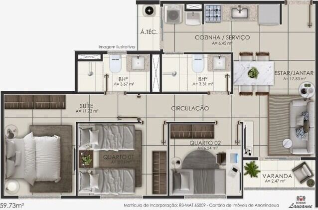 Apartamento, 2 quartos, 50 m² - Foto 24