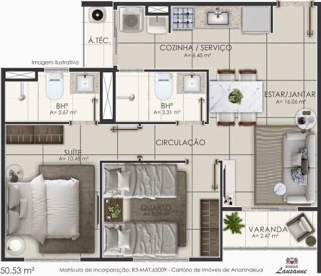 Apartamento, 2 quartos, 50 m² - Foto 28