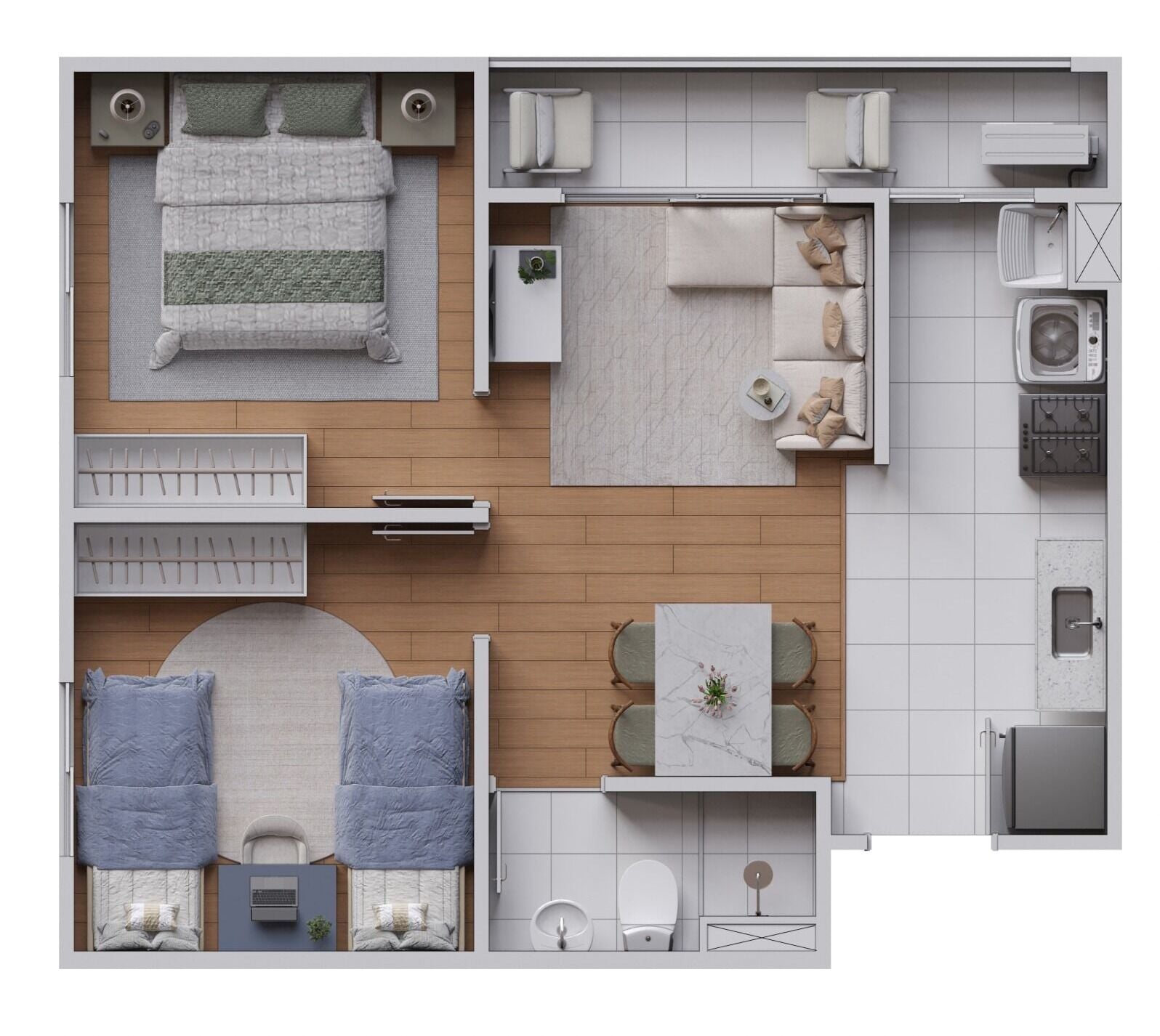 Apartamento, 2 quartos, 43 m² - Foto 1