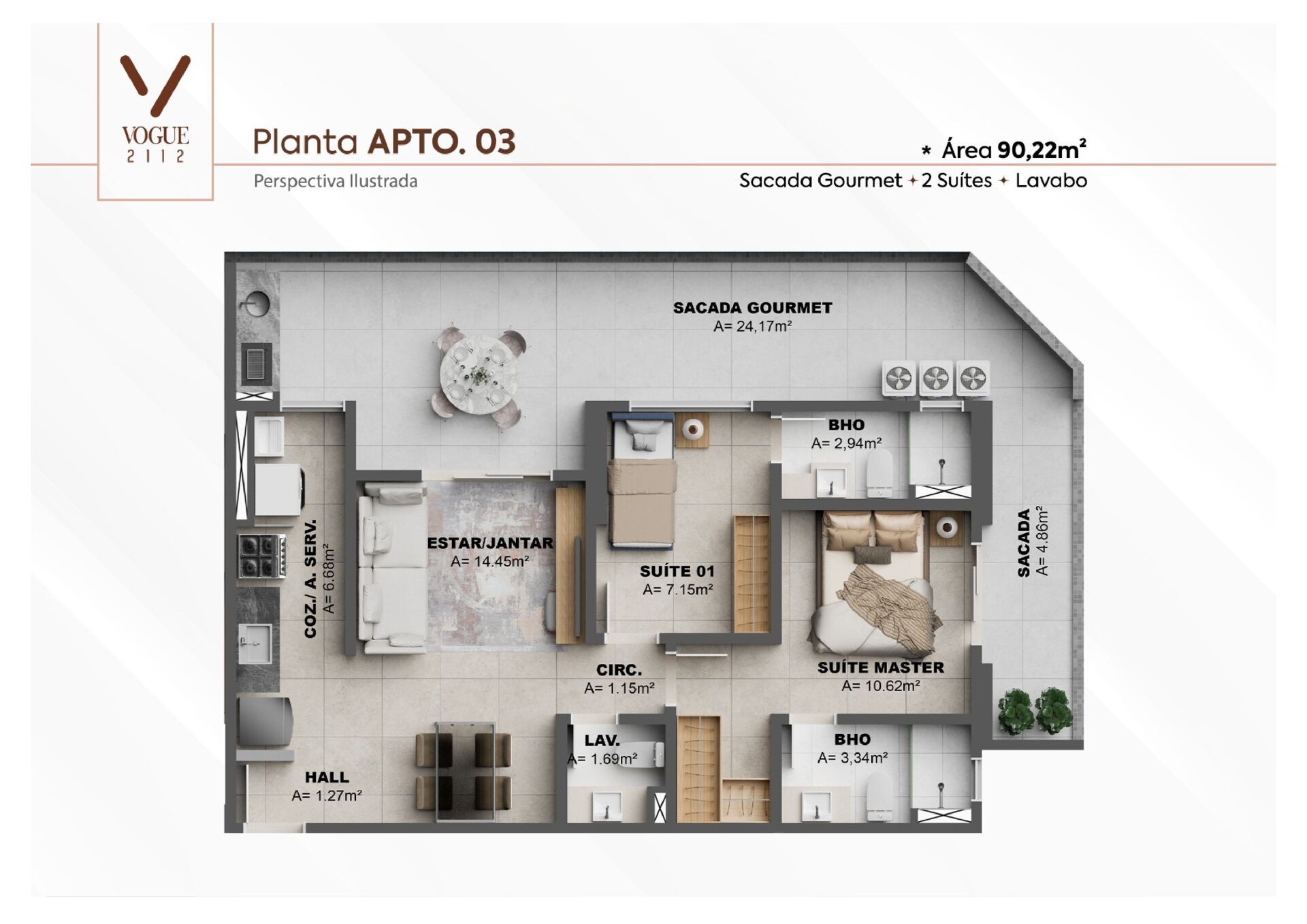 Apartamento, 2 quartos, 90 m² - Foto 14