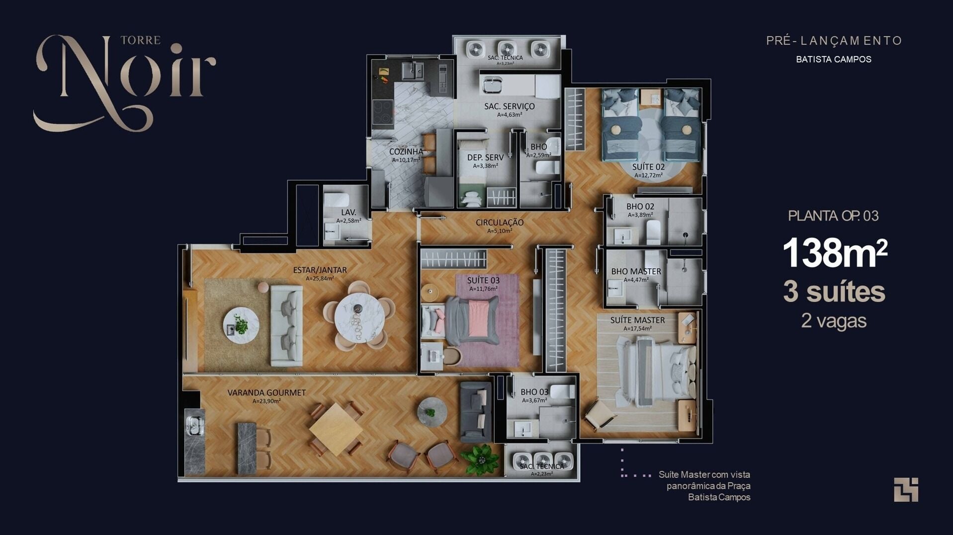Apartamento, 3 quartos, 138 m² - Foto 13