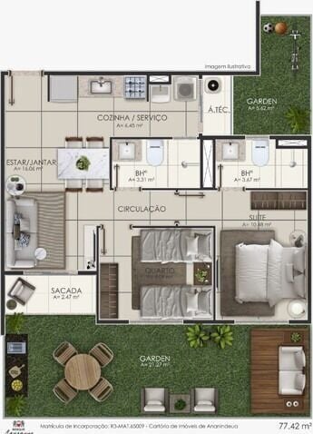 Apartamento, 2 quartos, 50 m² - Foto 23