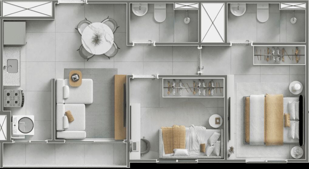 Apartamento, 2 quartos, 43 m² - Foto 9