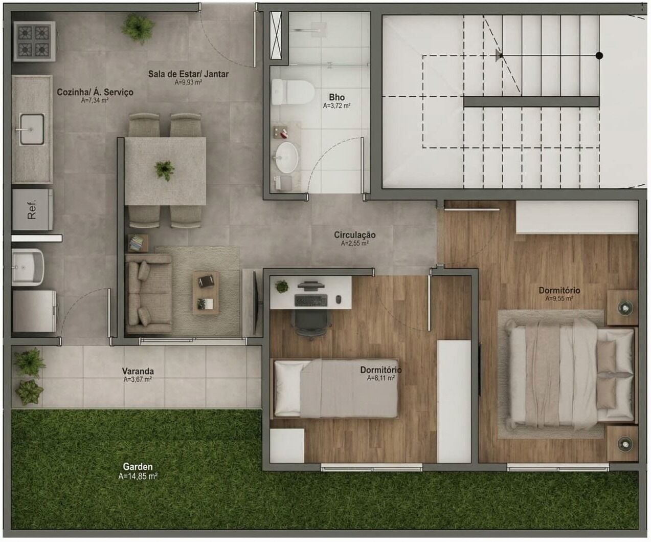 Apartamento, 3 quartos, 61 m² - Foto 7