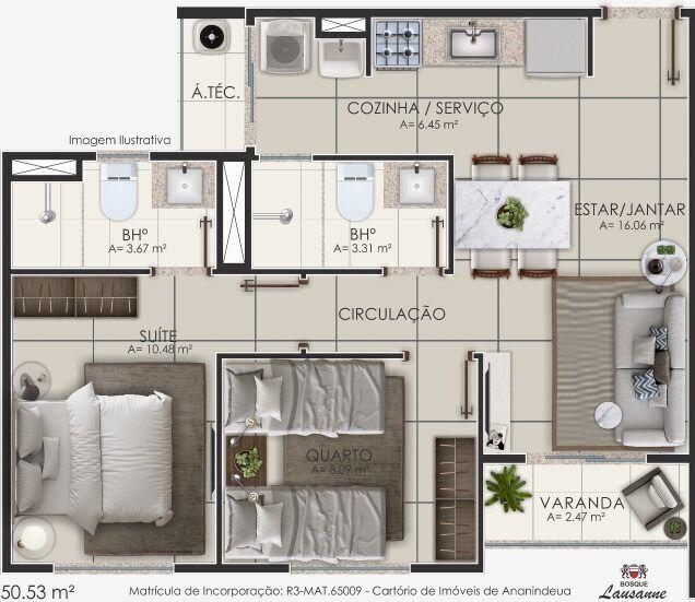 Apartamento, 2 quartos, 50 m² - Foto 18