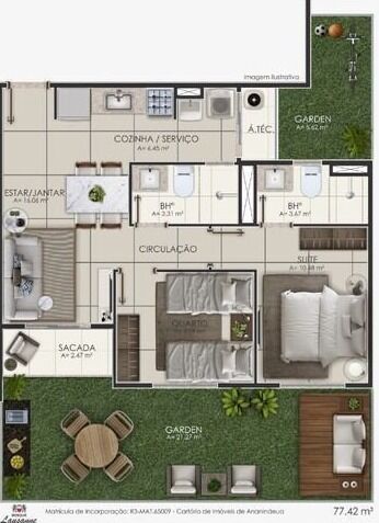 Apartamento, 2 quartos, 50 m² - Foto 23