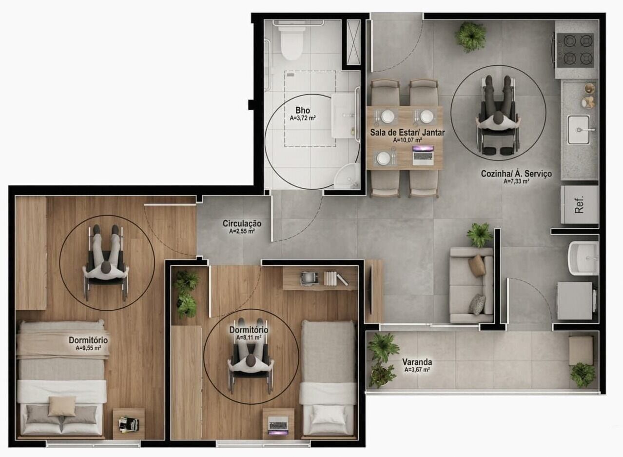 Apartamento, 3 quartos, 61 m² - Foto 37