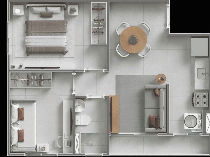 Apartamento, 2 quartos, 43 m² - Foto 5