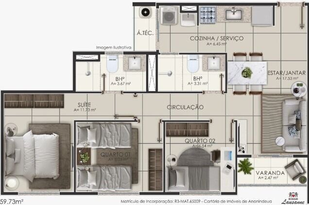 Apartamento, 2 quartos, 50 m² - Foto 24