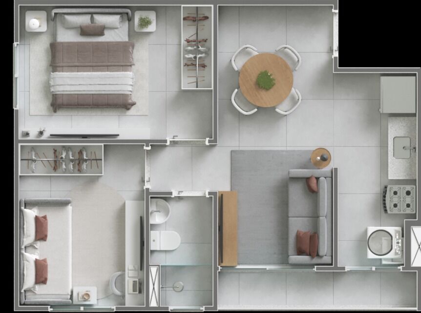 Apartamento, 2 quartos, 43 m² - Foto 12