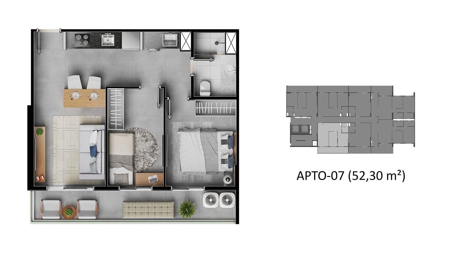 Apartamento, 2 quartos, 52 m² - Foto 27