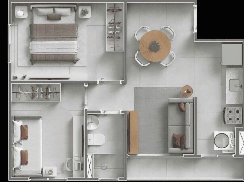 Apartamento, 2 quartos, 43 m² - Foto 4