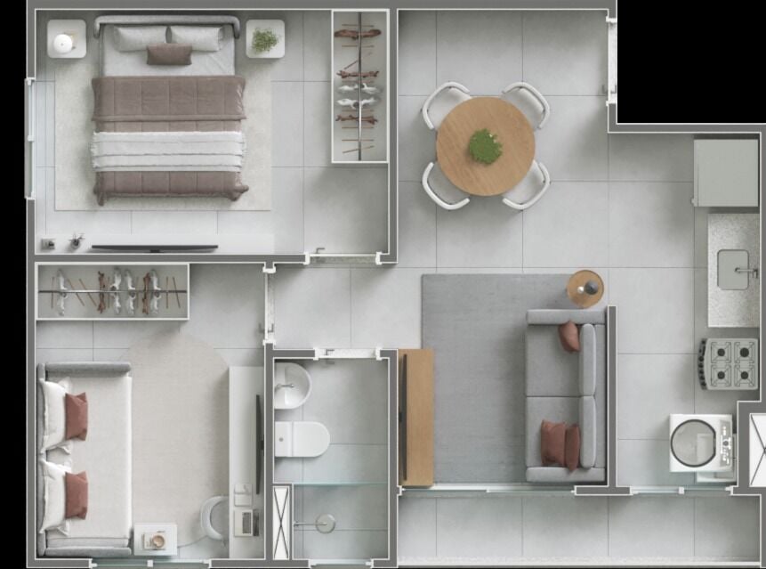 Apartamento, 2 quartos, 43 m² - Foto 13