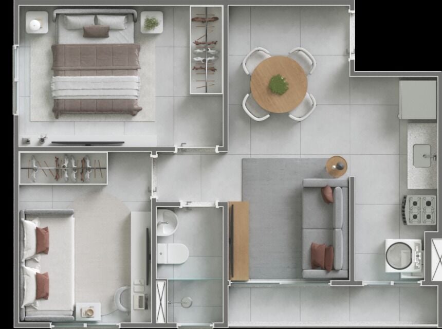 Apartamento, 2 quartos, 43 m² - Foto 12