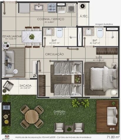 Apartamento, 2 quartos, 50 m² - Foto 12