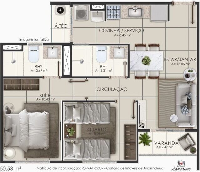 Apartamento, 2 quartos, 50 m² - Foto 28