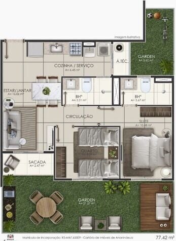 Apartamento, 2 quartos, 50 m² - Foto 23