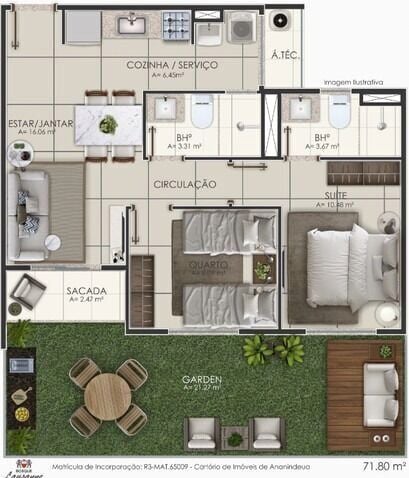 Apartamento, 2 quartos, 50 m² - Foto 33