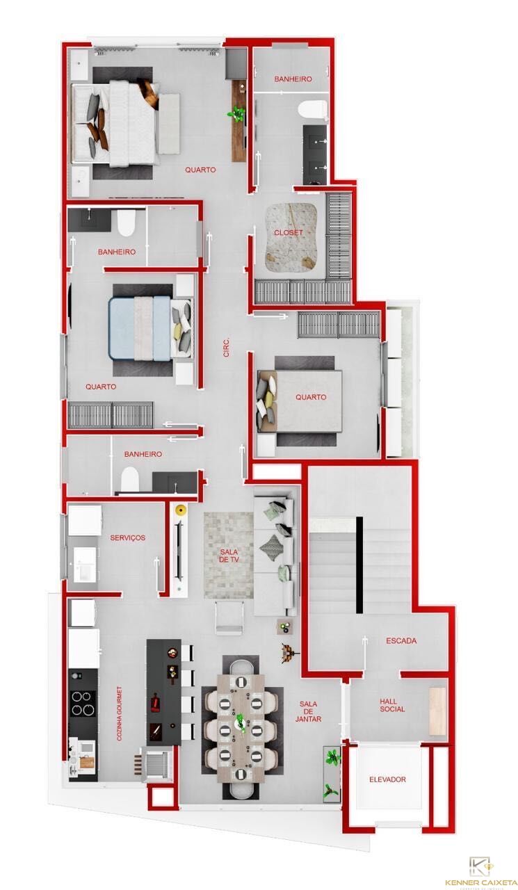Apartamento, 3 quartos, 117 m² - Foto 7