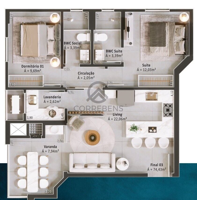 Apartamento, 2 quartos, 74 m² - Foto 18