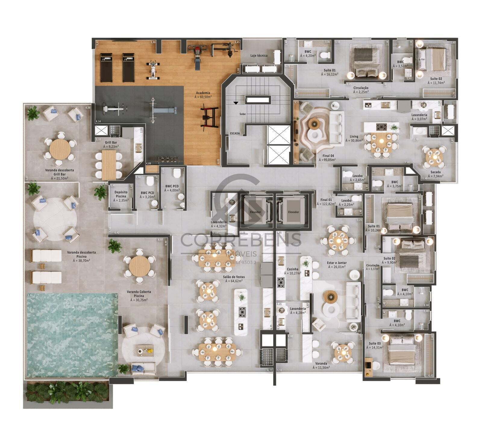 Cobertura, 3 quartos, 216 m² - Foto 14