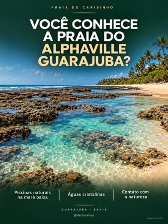Praia do Caribinho em Guarajuba: conheça as piscinas naturais