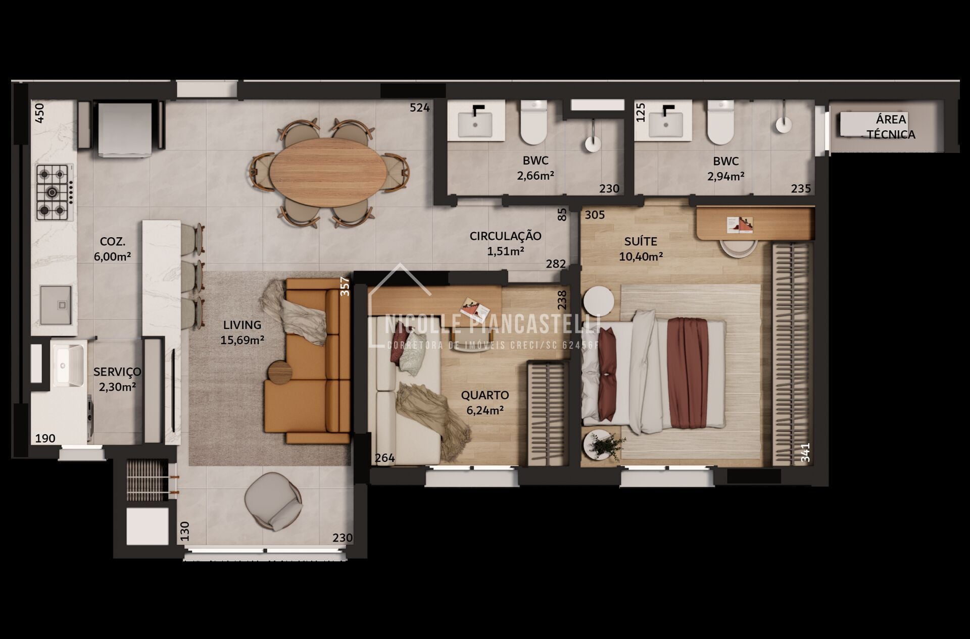 Apartamento, 2 quartos, 59 m² - Foto 6